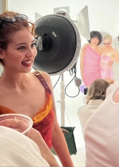 saintdoII's tweet photo. alexa demie wearing a vintage gianni versace belt strap dress to friend’s wedding ceremony yesterday https://t.co/Dh5M4aFPCL