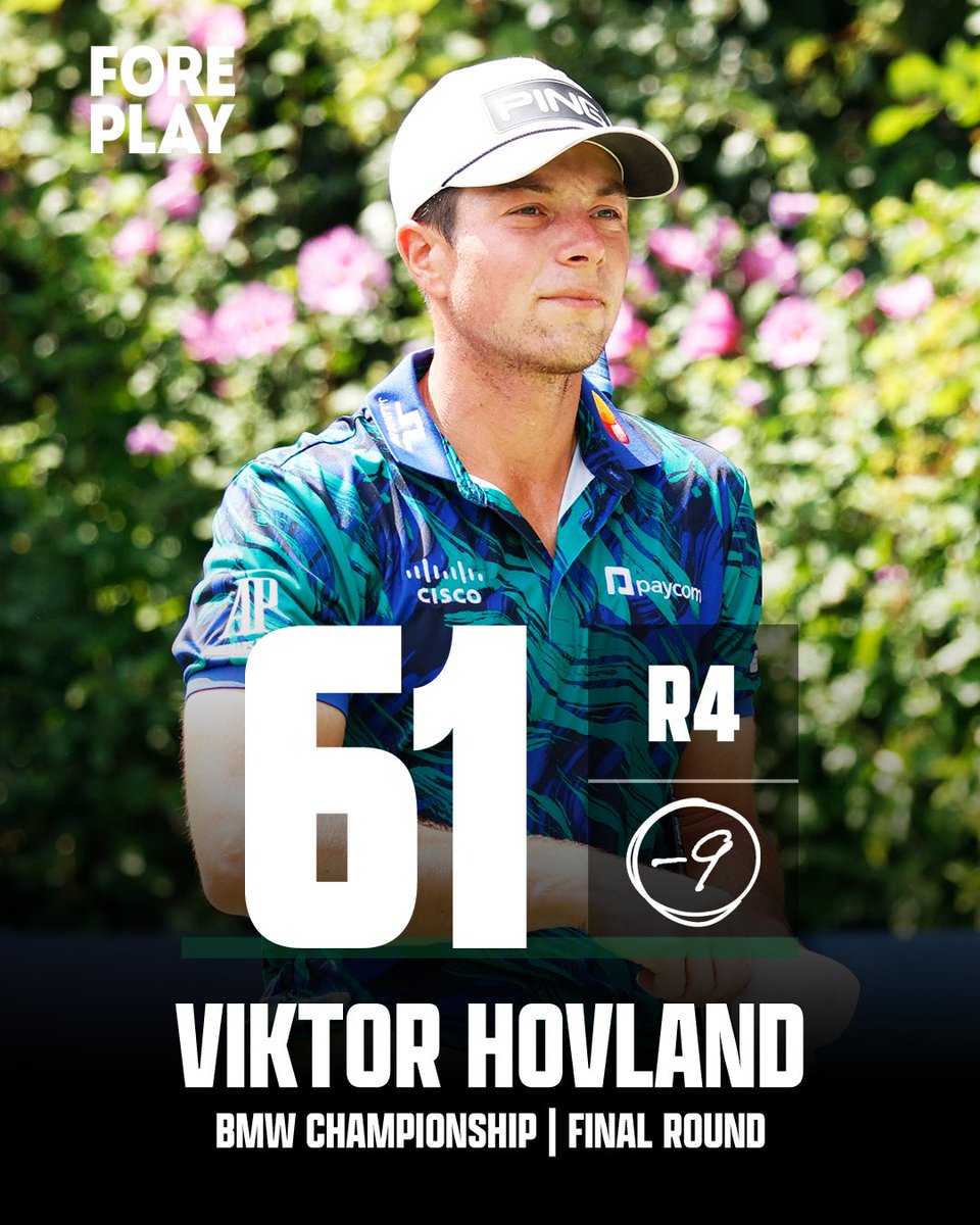 ForePlayPod's tweet image. VIKTOR HOVLAND COURSE RECORD. 28 ON THE BACK 9. ABSOLUTELY LIGHTS OUT.