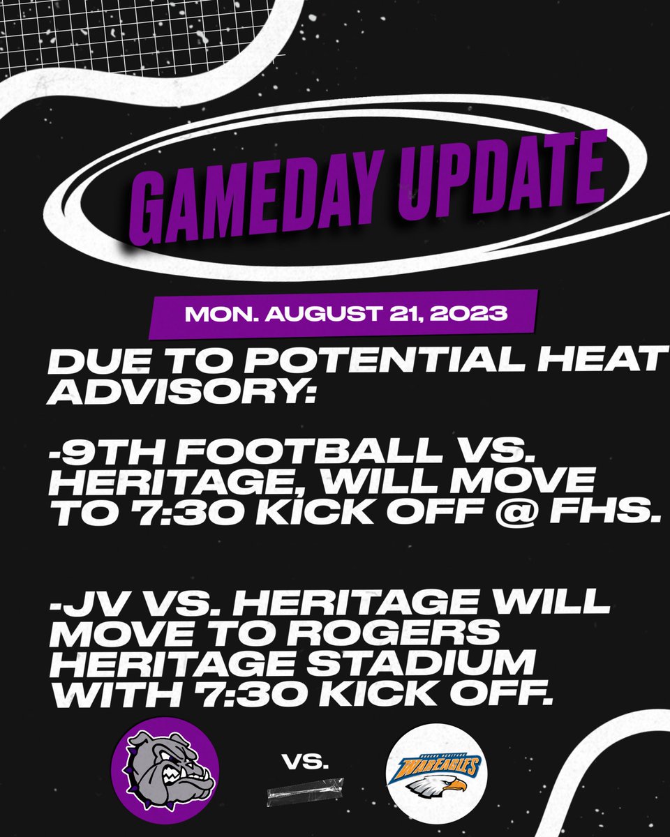 FayBulldogs's tweet image. MONDAY 9/JV FOOTBALL UPDATE: