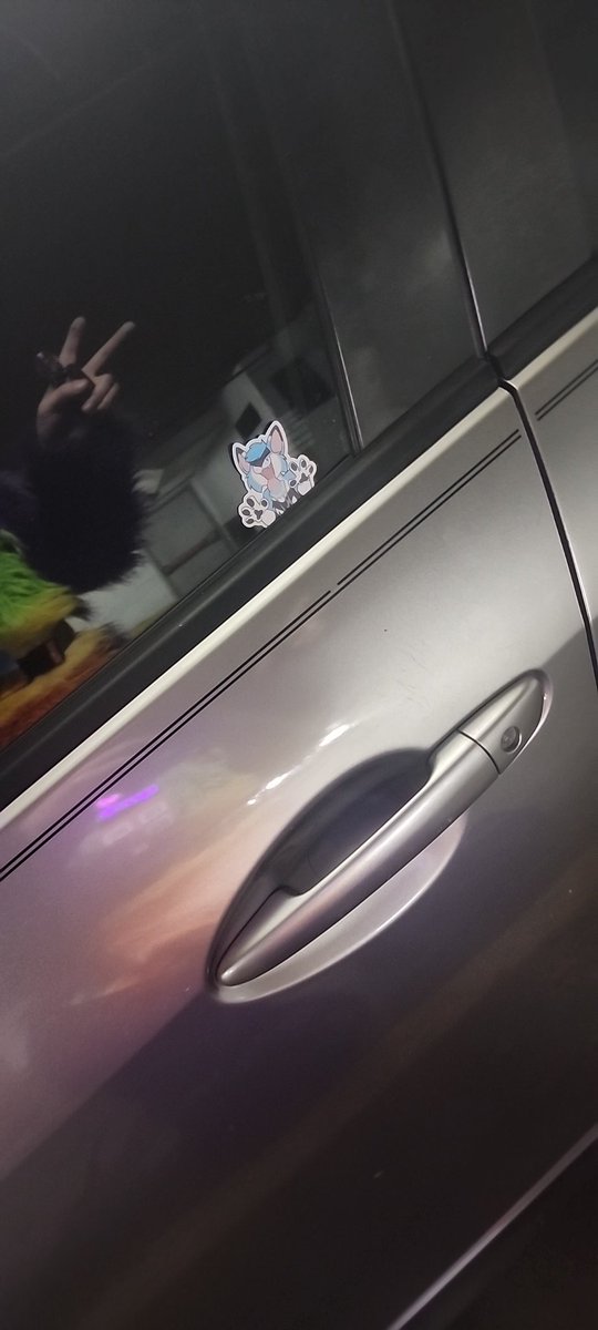 ChasingTails_CC's tweet photo. Got my Mustang , my Mazda,  and made me smile💜   thank you for the rando sticker bomb.  @ yourself if you see this! https://t.co/jAgnmIuEj6