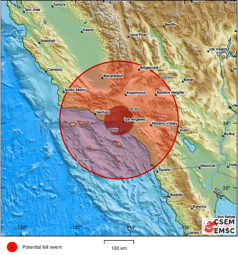 LastQuake's tweet photo. #Earthquake (#sismo) possibly felt 2 min 5 sec ago in #California. Felt it? Tell us via:
📱https://t.co/bKBgMenA4F
🌐https://t.co/44vngdM2ty
🖥https://t.co/OSr2jaub9Y
⚠ Automatic crowdsourced detection, not seismically verified yet. More info soon! https://t.co/AfHbNXRmtV