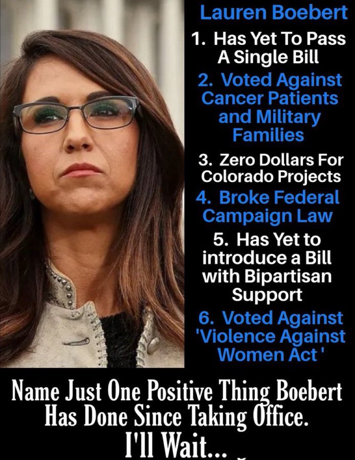 Wipapa5's tweet photo. Even republicans don't like Bobo. Two challengers for an incumbent seat? Lauren Boebert will face yet another challenger in the GOP primary as Democrats look to flip her Colorado district. Bye-bye BoBo. ๐๐๐๐๐๐ https://t.co/GwFkPqthQe https://t.co/hP45zTblnT