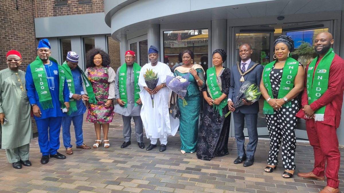 SusanWaya's tweet photo. The Nido UKS chapter Exco welcomes Hon. Dr. Abike Debiri Erewa OON, HE Tunji Sarafa Isola OFR &amp; the Mayor of Southwark to the AGM/ 2023. https://t.co/pUNKxcMol2