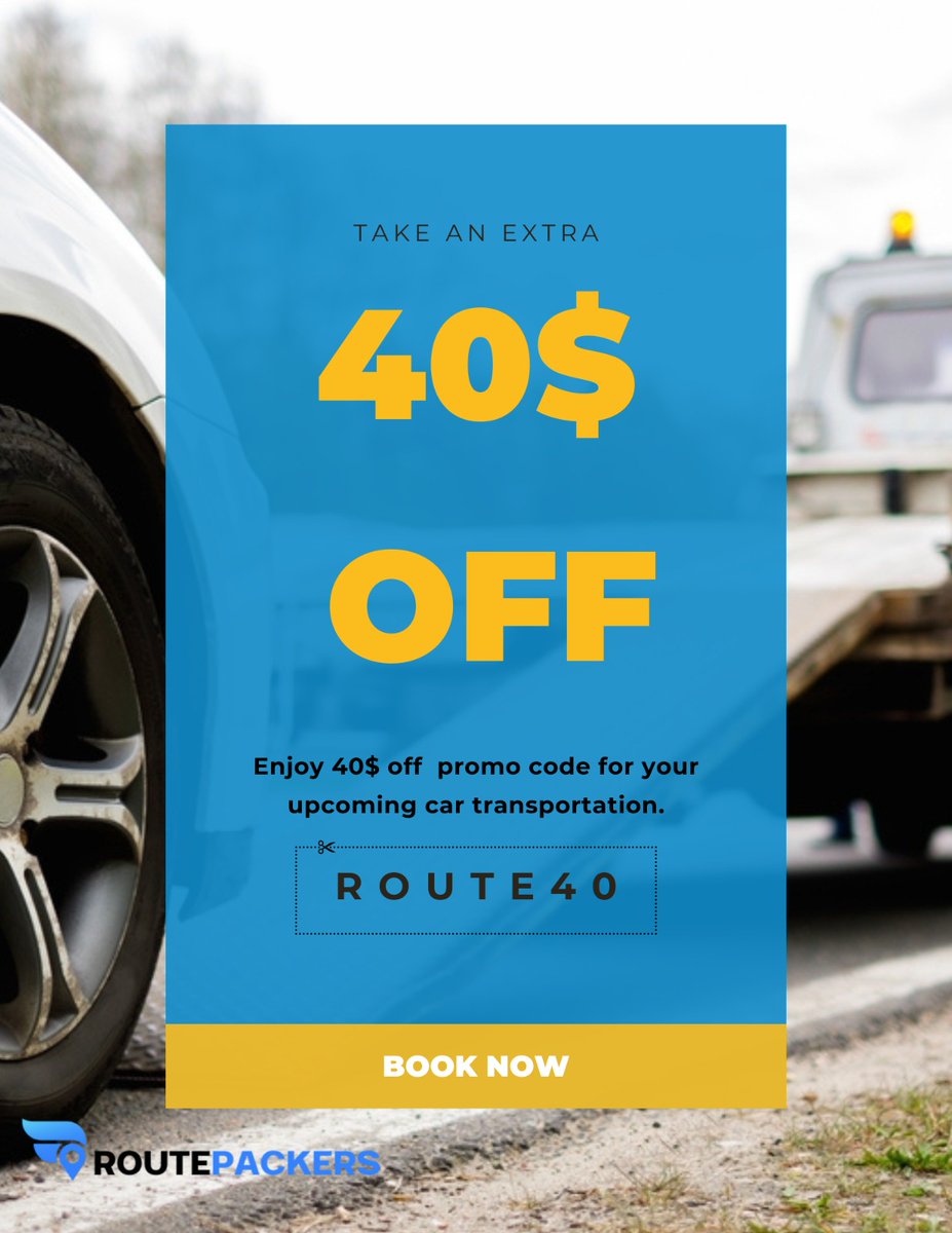 RoutePackersLLC's tweet photo. Rev up your savings! 🚗💨 Get a $40 discount on car transportation with RoutePackers until the end of August. Don't miss out on this limited-time deal! Book now and hit the road for less.

#cartransportation #transportcompany #vehicletransportation #carshipping #turcks #towing https://t.co/pwCFSw5gYr