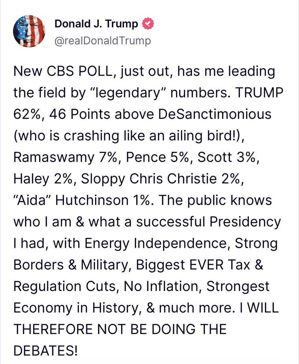 kaitlancollins's tweet image. Trump confirms he won’t be doing any debates. (Plural.)