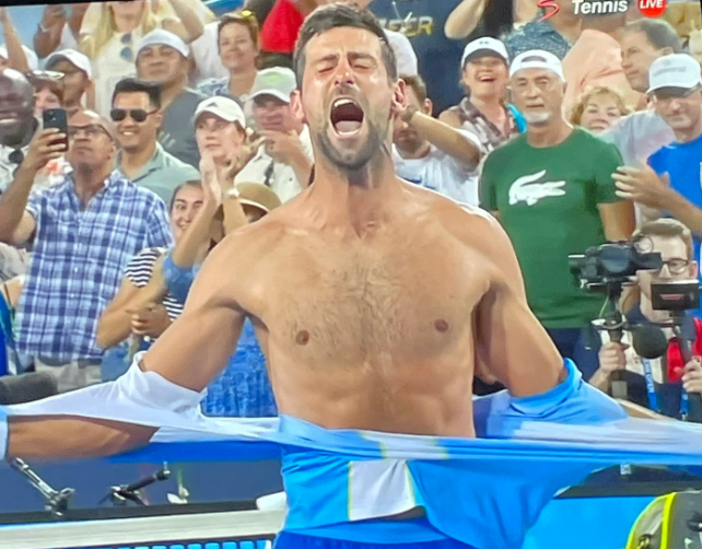 samstreetwrites's tweet photo. The reactions of Novak Djokovic and Carlos Alcaraz to a Masters final.

This rivalry is the real deal. https://t.co/KLEwkBlelx