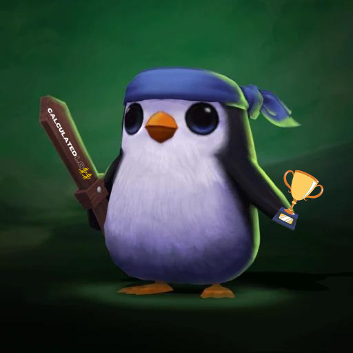 CalcLossLAN's tweet photo. We're trusting Pengu to guard the Calculated Loss trophy with his new Calculated Loss Sword!

RT &amp; reply with your favorite little legend for a chance to win 10 @TFT Eggs, picking 10 winners today! https://t.co/ADxJxMNXRz