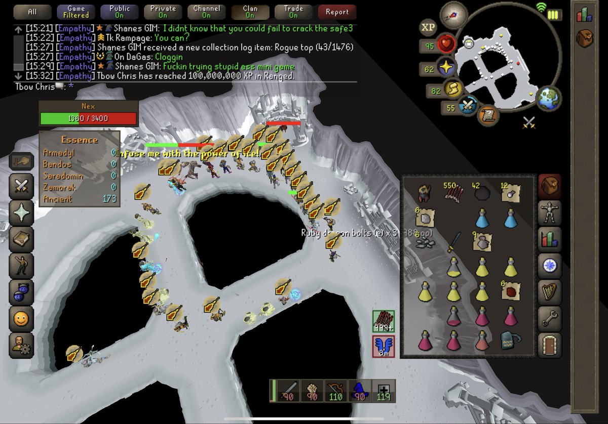 Empathy_OSRS's tweet photo. A big GZ to @Thepkerchris1 on 100m ranged!@! https://t.co/3sg4Ml0iUv