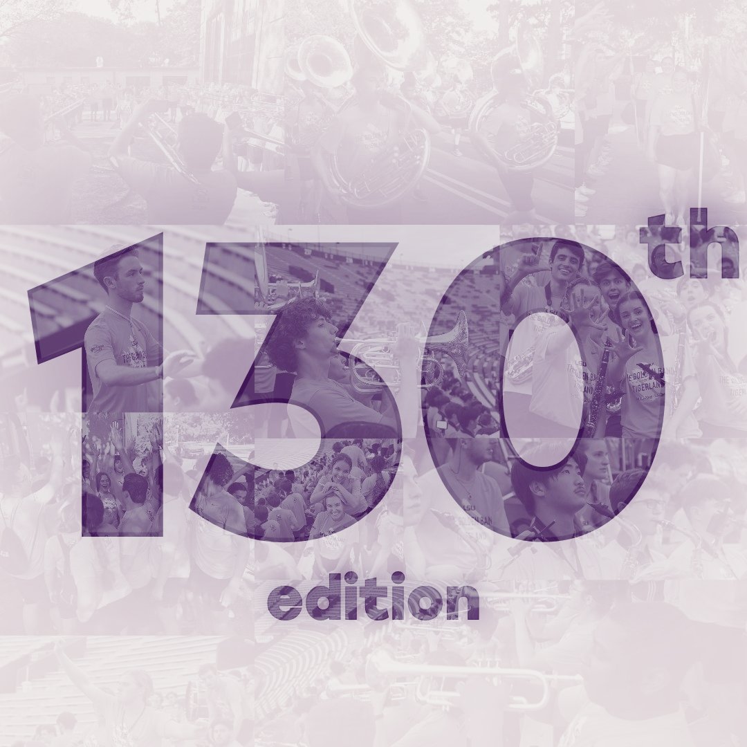 tigerbandlsu's tweet photo. Last Thursday night, the official roster for the 130th edition of The Golden Band from Tigerland was set. Congratulations to the 325 members selected!
#130thedition #geauxtigers https://t.co/M6xFGPKYfc