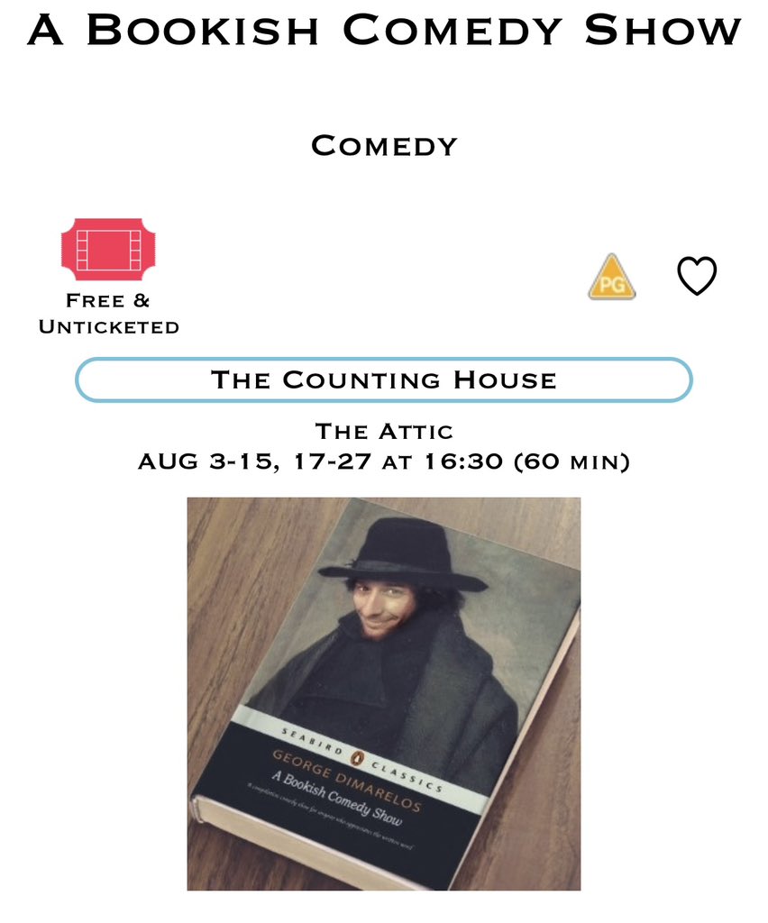 RadioLeggy's tweet image. Yesterday had a little #periscope meet up with @ItsSean0 whom I met for the first time. We had a little mooch around #EdFringe and saw @bookishcomedy by @georgewhatup (I really liked him, go see it!) and @DaveChawner (always a legend) both at @freefringefest Counting House!