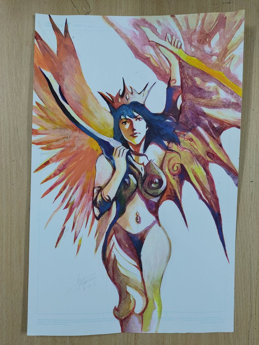 Glad to share this art comission Angel+Demon artwork I completed for a client 
Welcome any art commission request.
#painting #handdrawn #art #drawing #illustration #watercolor #artwork #acylic #Angel