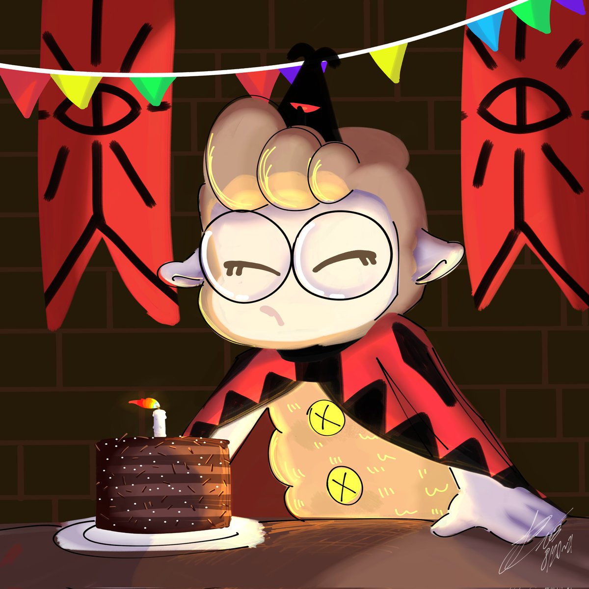 louj3st3r_25's tweet photo. one year ago, she was created. little did i know she would've helped me embrace myself more later on. happy creation day giullaresca <3
β’
#cultofthelamb #cultofthelambfanart #cotl #cotlfanart #cotloc #cotllamboc #cotllambsona
#cotlsona https://t.co/mzb4rpJbXp