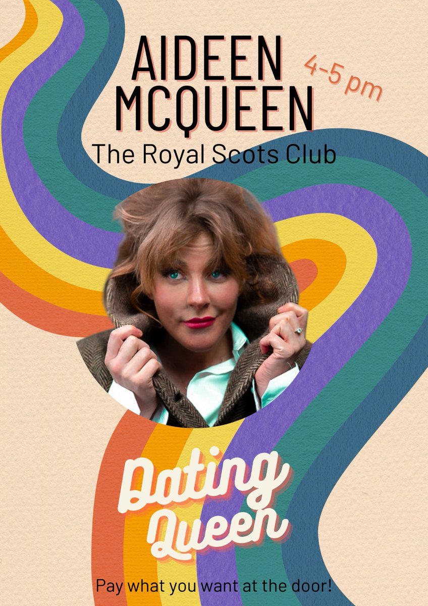 Starting tomorrow
 4pm eveyday 
Free solo show i
n The Royal Scots Club Edinburgh