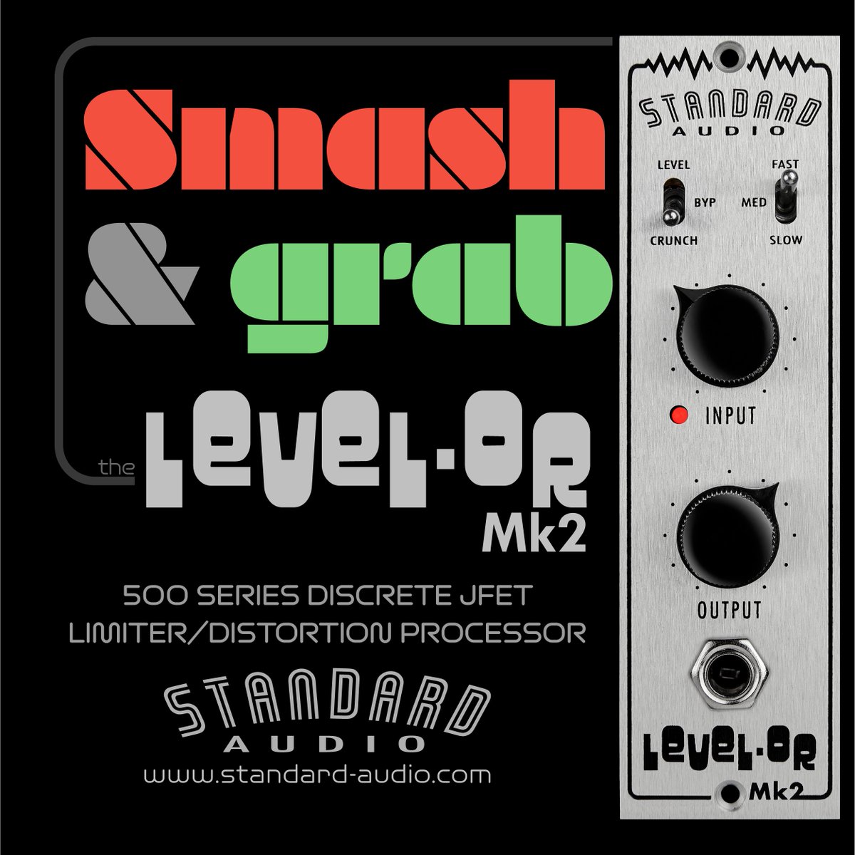 Anyone that’s used a Level-Or knows what we mean by ‘Smash &amp; Grab!'

The Level-Or Mk2 has two distinct operating modes, Level for aggressive JFET limiting and Crunch for mellow-to-extreme Class-A distortion &amp; grit.

Visit our website (link in bio) to find a dealer near you!