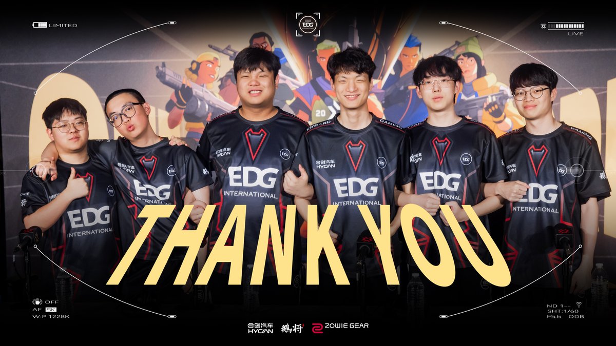 As EDG.nobody said, "The road ahead is still long." In the upcoming journey, we will continuously strive for improvement, pursuing our goals with utmost determination.

#EDGWIN #VALORANTCHAMPIONS📷📷📷 #VALORANT