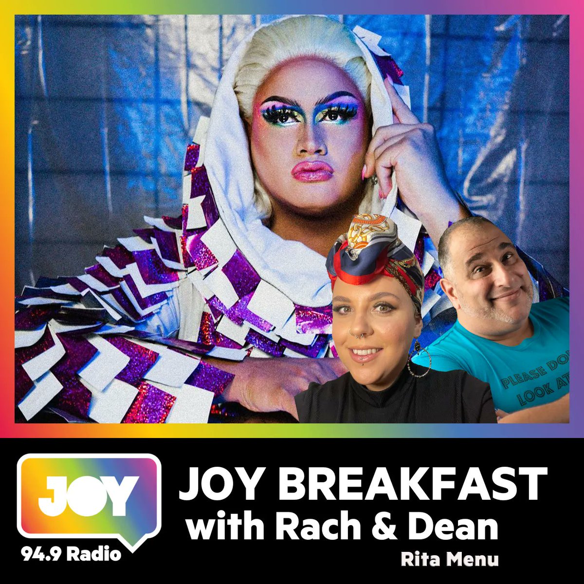 Hungry for #DragRaceDownUnder T?

Well join us now on #JOYBreakfast as we chat to <a href="/RitaMenu/">Rita Menu Official</a>, &amp; get the dish on Snatch Game, the Kylie Runway and more.

Tune in via <a href="/JOY949/">JOY Media</a> / <a href="/iHeartRadio/">iHeartRadio</a> &amp; #startwithus