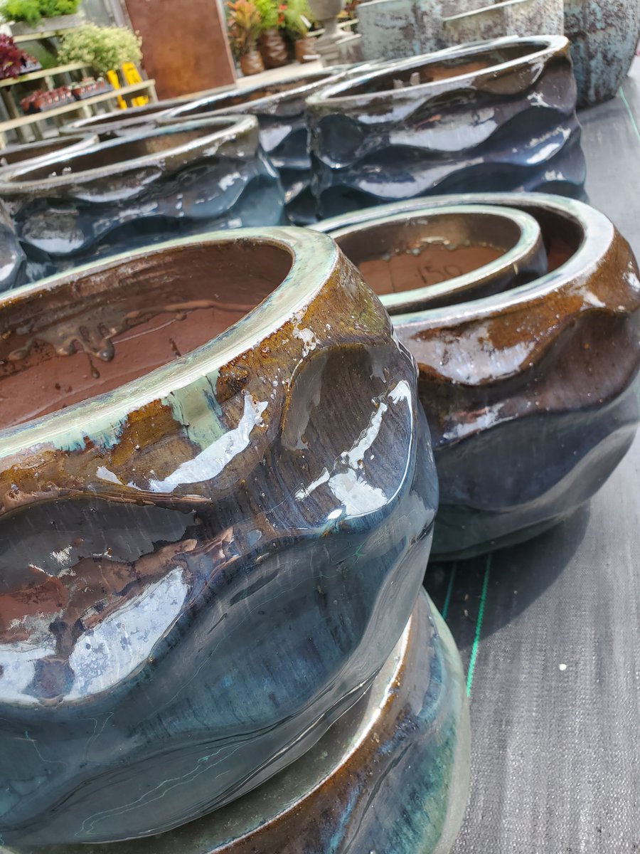 bloomingardener's tweet photo. We still have a great selection of containers here at the greenhouse so come on by. We're open 7 days a week. #thebloomingardener #containers #open7days #localgreenhouse #yqgbusiness #Campania #pots #planters #comeonout #YQG #oldcastleontario https://t.co/ixoVGY41JO