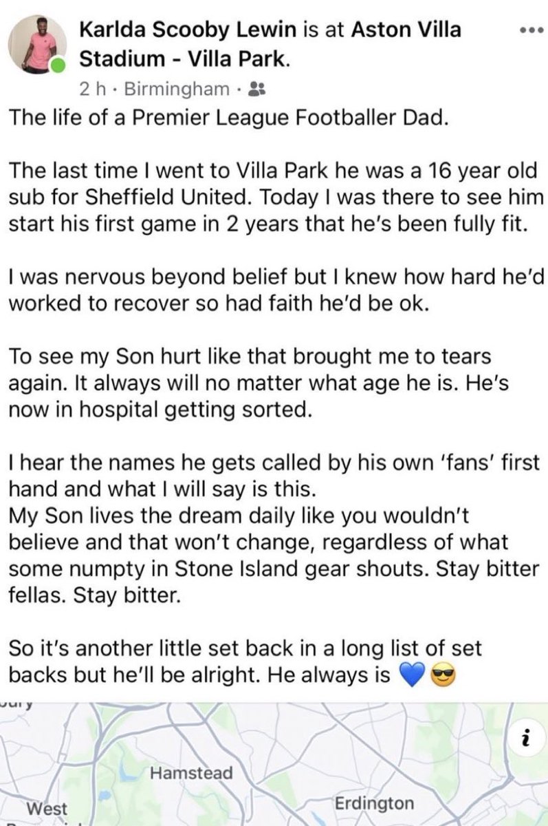 Dominic Calvert-Lewin’s dad on Facebook. Huge W.