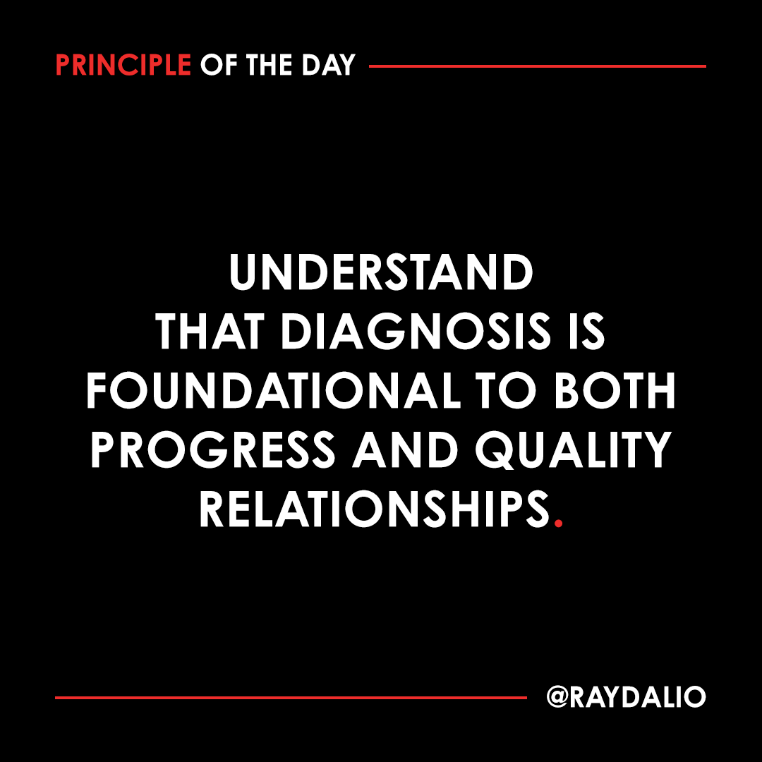 RayDalio's tweet photo. If you and others are open-minded and engage in a quality back-andforth, not only will you find better solutions, you will also get to know each other better. It is an opportunity for you to assess your people and to help them grow--and vice versa. #principleoftheday https://t.co/NFkDut9j57