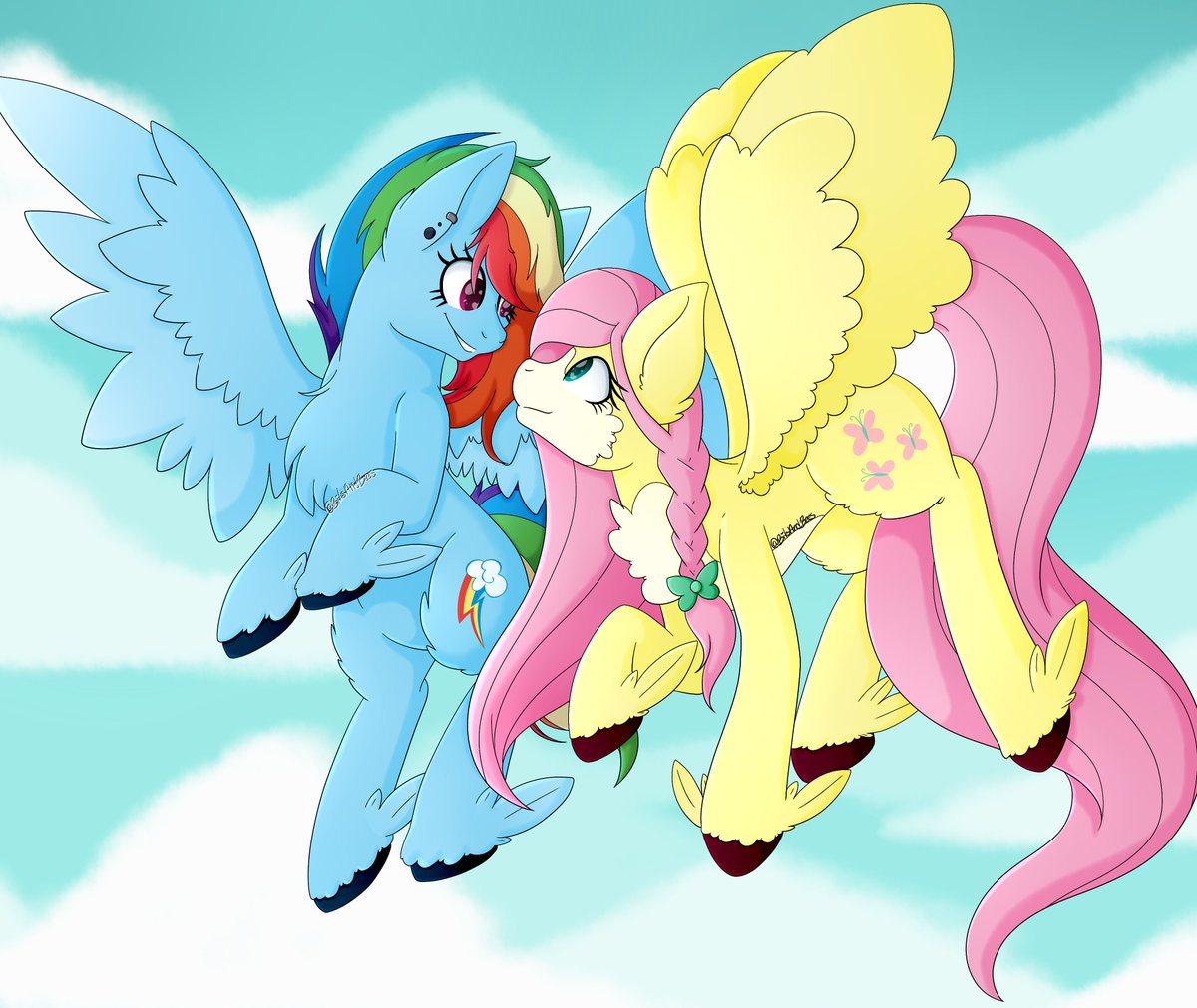 BitsAndBees's tweet photo. [ And in the clouds, my head is clear, every time you say hello ]

Spencer is back with more ship art ! I love these two sm <3 FlutterDash has always been my fave MLP ship and I will forever stand by that

#MLP #MLPFanart #FlutterDash https://t.co/b1OHA5J9HT