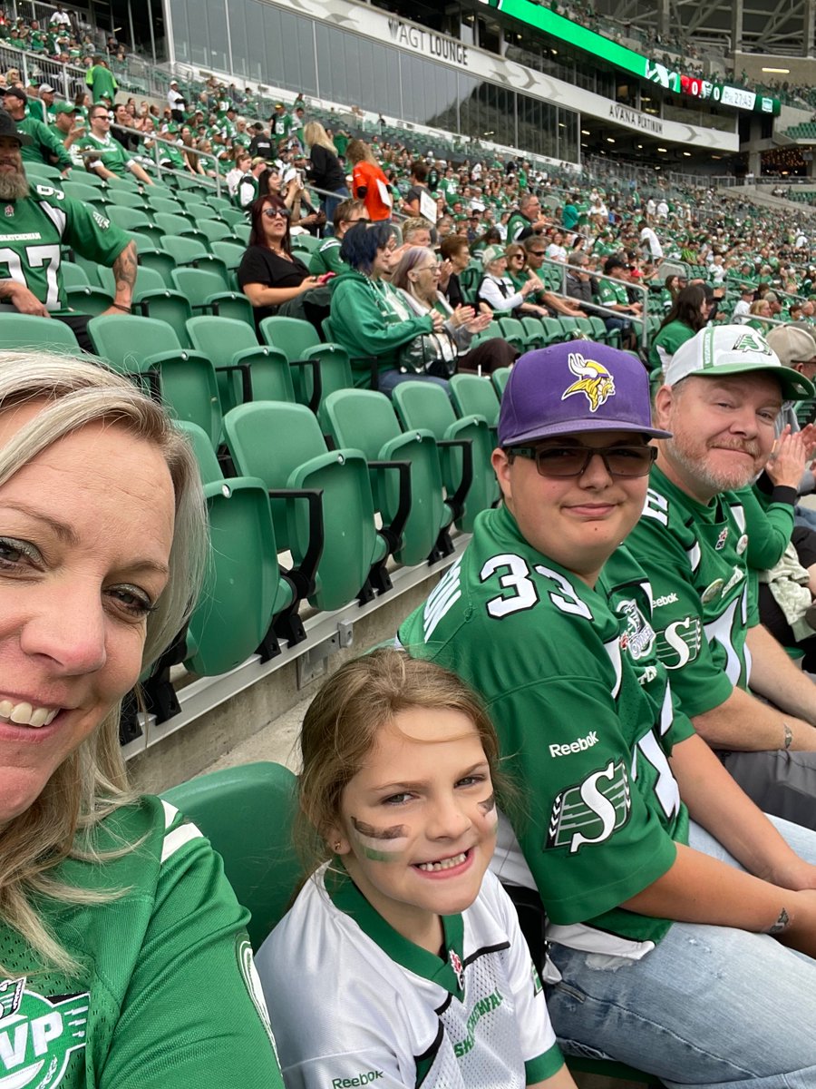 Family Day game with our granddaughter and nephew! #Riderslive  #GoRidersGo