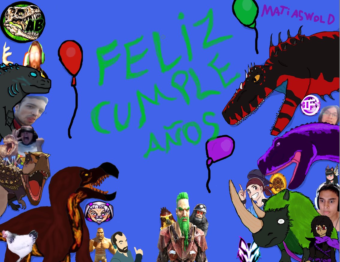feliz cumpleaños <a href="/ABlistering/">ABlistering - Dinosaurios!🦖🔥</a>  felicidades amigo mio otro año mas aqui un pequeño regalo con mucha gente y referencias pasala muy bien