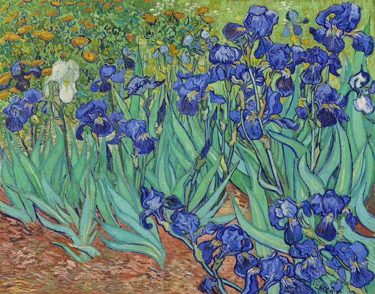 Irises, 1889 - Vincent van Gogh wikiart.org/en/vincent-van…