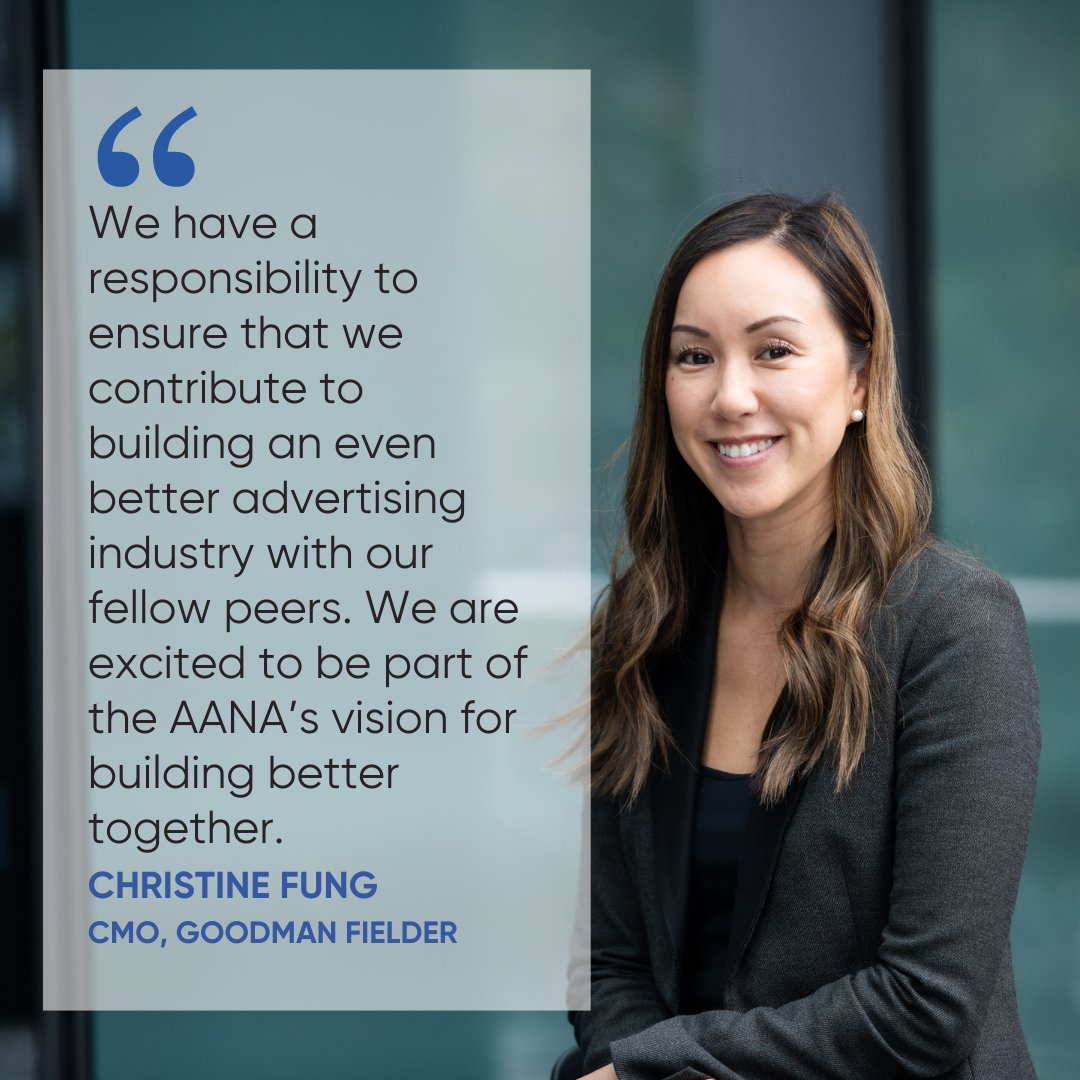 At AANA, we are honoured to have brands with industry leading CMOs like Christine as our members. Welcome to our Community Christine Fung and the Goodman Fielder team.