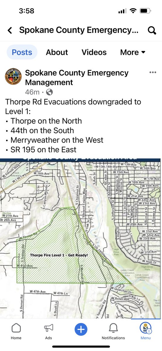 SpCoLibraryDist's tweet photo. #ThorpeRoad evacuations downgraded to level 1 https://t.co/q7PqhKaxEf