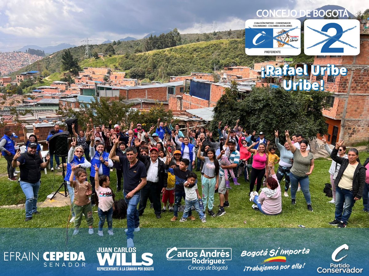 juanchowills's tweet photo. 📍Kennedy, Bosa, Ciudad Bolívar, Rafael Uribe Uribe, Usme, Fontibón, Antonio Nariño, Santa Fé, Puente Aranda y a todas las demás localidades, ¡GRACIAS! por tanto apoyo, compromiso y por abrirle las puertas a este equipo Conservador 💙

🗳️ #VotaC2✌️🦁 ¡@carlosandresrco, el León Conservador!

👀 Ver más https://t.co/2KN6kzrHRL
