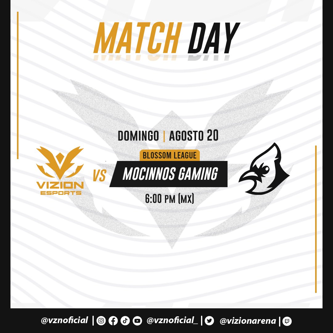 VZNOficial_'s tweet photo. ¡Hoy nos estaremos jugando el pase a la semifinal en la Blossom League en contra de @mocinnos! Esperamos verlos en el stream y ver su apoyo con los Hashtag oficiales👀🔥
#VZNWIN #GOVZN #GOVizion #VizionWIN #Torneo #LeagueOfLegends https://t.co/to7EPZhmCE