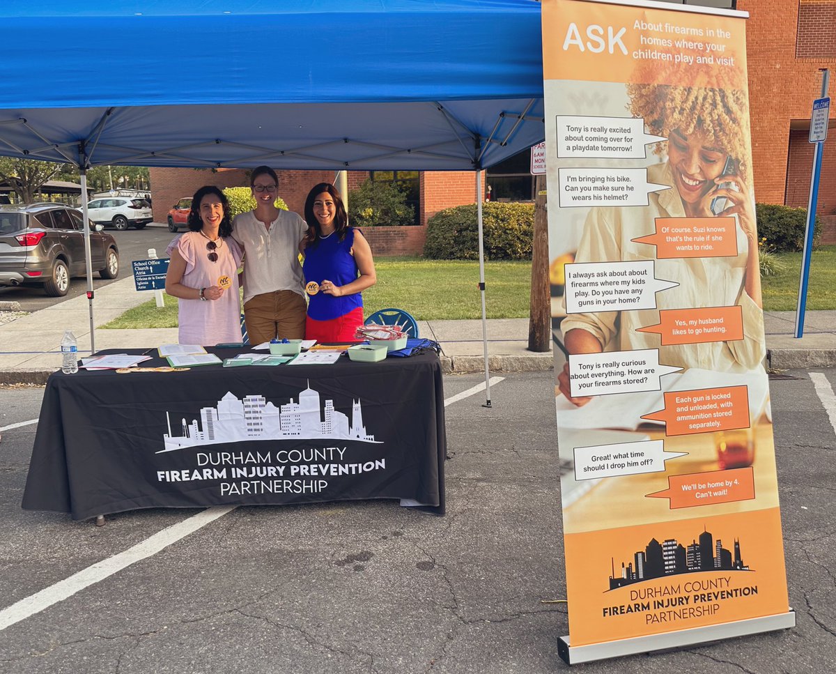 Colby_Feeney's tweet photo. Hey @AnnieAndrewsMD, thanks for teaching us how to advocate for safer homes and safer schools. Sophia, Juliessa, colleagues and fellow parents @ImmaculataNC, and I sharing how to #BeSMART at our school’s back to school event. Just do something. https://t.co/mGhI4Gs6Pp