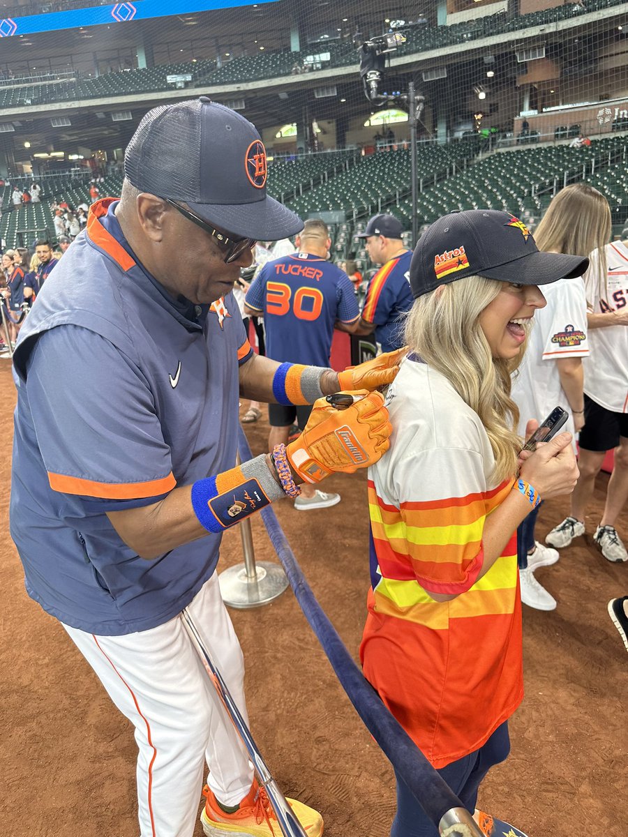 Dusty Baker was the last out of Nolan Ryan’s (my fav all time player and Astro) 5th no-hitter. And now Dusty is the manager of my fav team, the Houston Astros. The fact that I got to meet Dusty Baker and he signed my Ryan jersey is the most fuckin romantic serendipity of all
