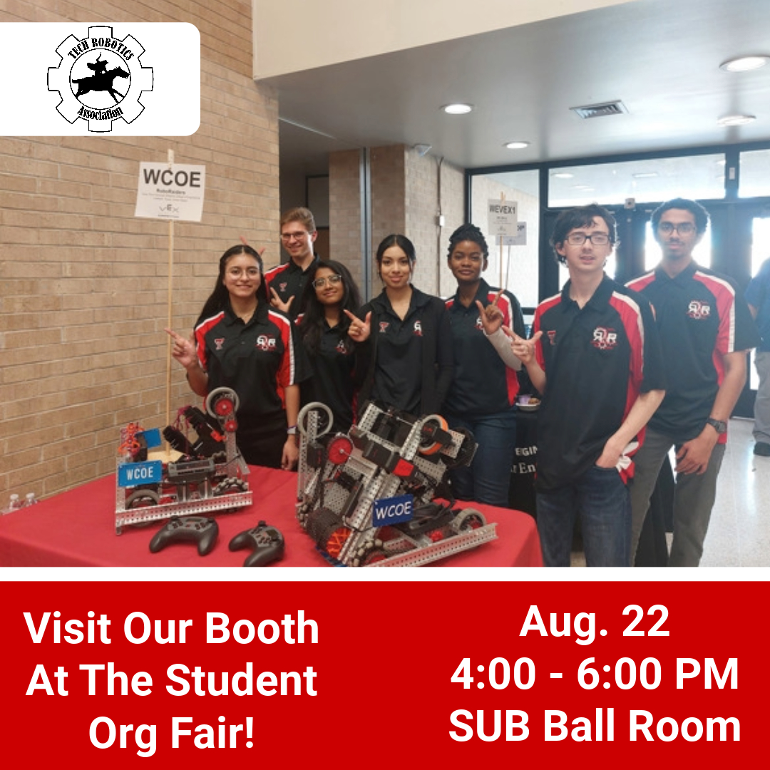 techroboticsorg's tweet image. We will be at the student org fair on the 22nd at the SUB Ballroom! Visit our booth to learn about our organization and see what we have been working on!
#robotics #techrobotics #studentlife #studentinvolvement #stem #outreach #orgfair
