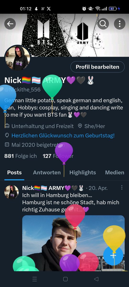 Nickithe_556's tweet image. And finally a year older