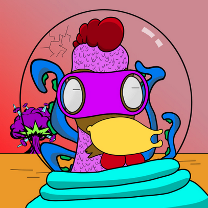 atomic_chickens's tweet photo. @MoodyOwlNFT Atomik Chickenz. 2000 survivors of the apocalypse. Ruffling feathers in the future wasteland on the Ethereum blockchain.  https://t.co/bdE10bnG97 https://t.co/aogBNAKA3P