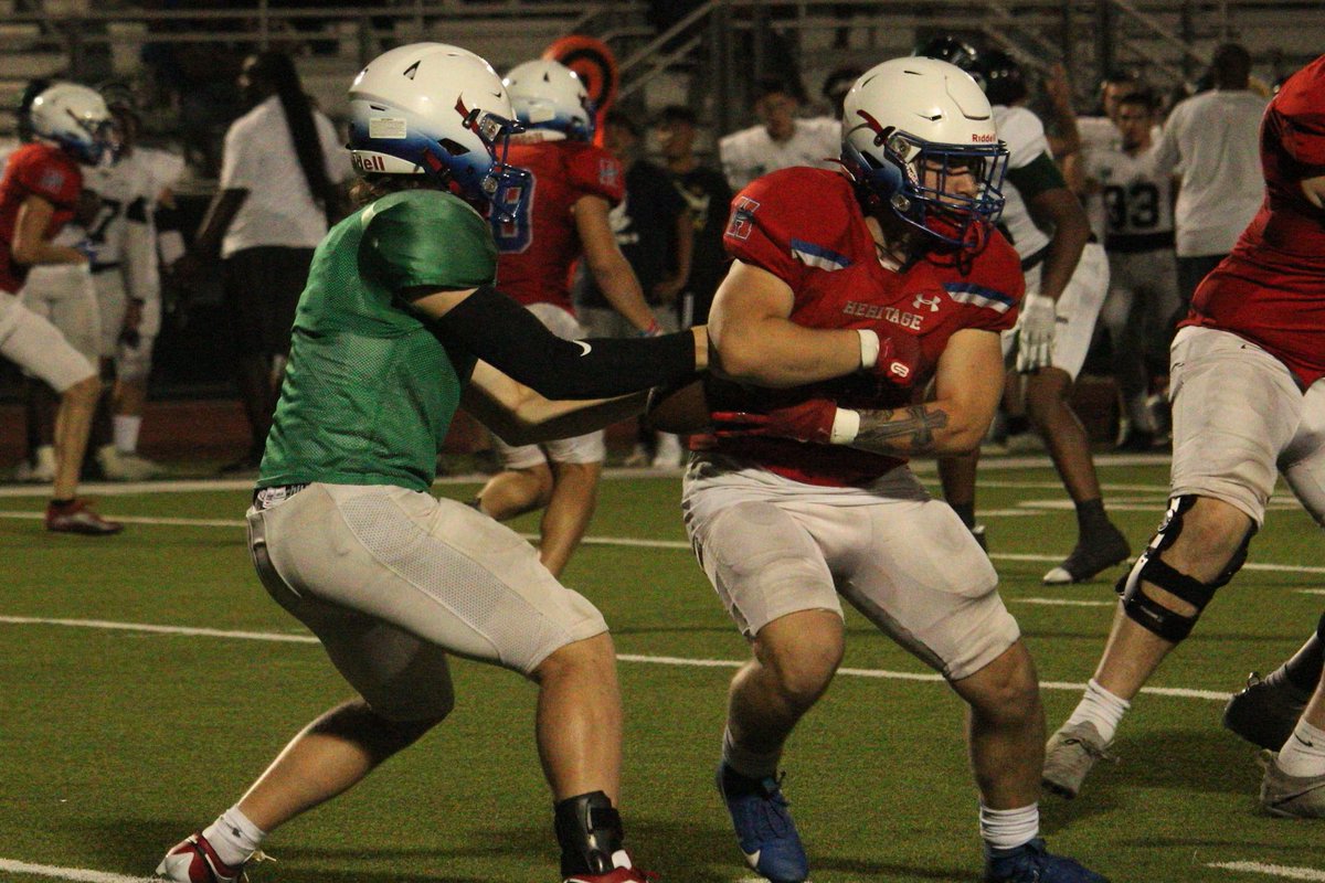 HeritageFtball's tweet photo. Views from our scrimmage last week…Game Week #1 loading…

 📸- @saelahrulo 

#FIGHT #WAR #GD2BAJ https://t.co/M7WM6zfL6L