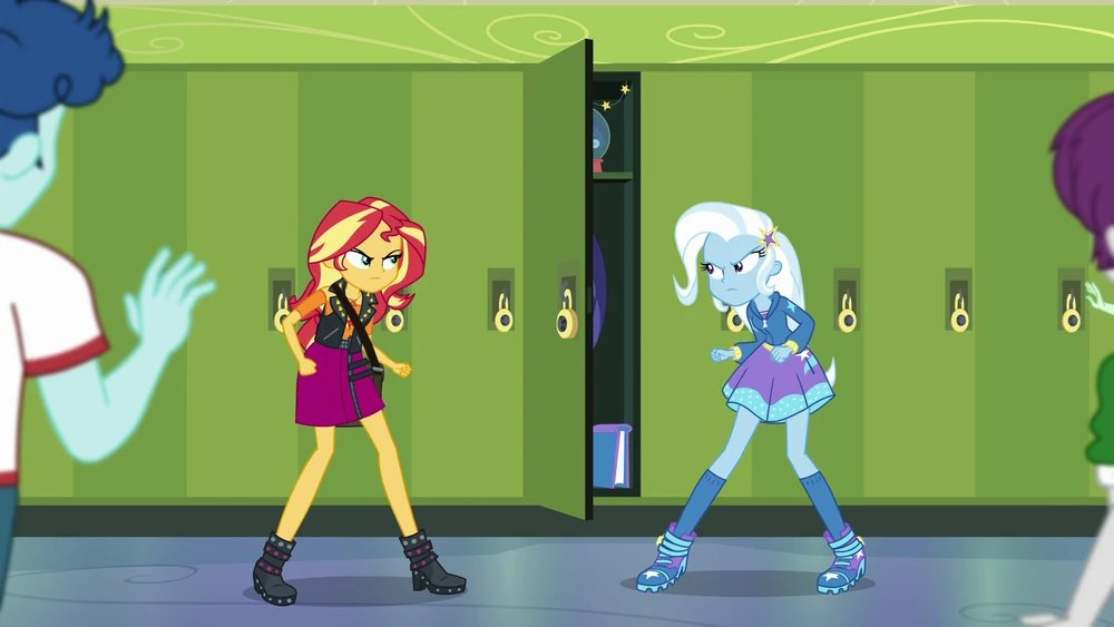 Trijosh1's tweet photo. I still pair her with Starlight, but Trixie and Sunset? They seem to have good chemistry. And I hope I get to see more.
#EquestriaGirlsForgottenFriendship #ForgottenFriendship #SunsetShimmer #TrixieLulamoon https://t.co/5ribQIpA87