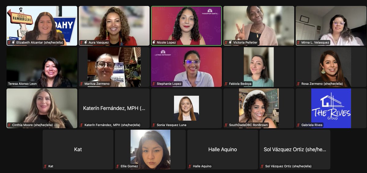 And that's a wrap on our August Master Class weekend! Thank you to councilmembers Elizabeth Alcantar (<a href="/lizfromsela/">Mayor Elizabeth Alcantar Loza</a>), Victoria Pelletier, and community organizer <a href="/Auramvasquez/">𝙰𝚞𝚛𝚊 𝚅𝚊𝚜𝚚𝚞𝚎𝚣 𝙾𝚏𝚏𝚒𝚌𝚒𝚊𝚕</a> for sharing their experiences running for office. We are so inspired! #LRMasterClass #LatinasRepresent