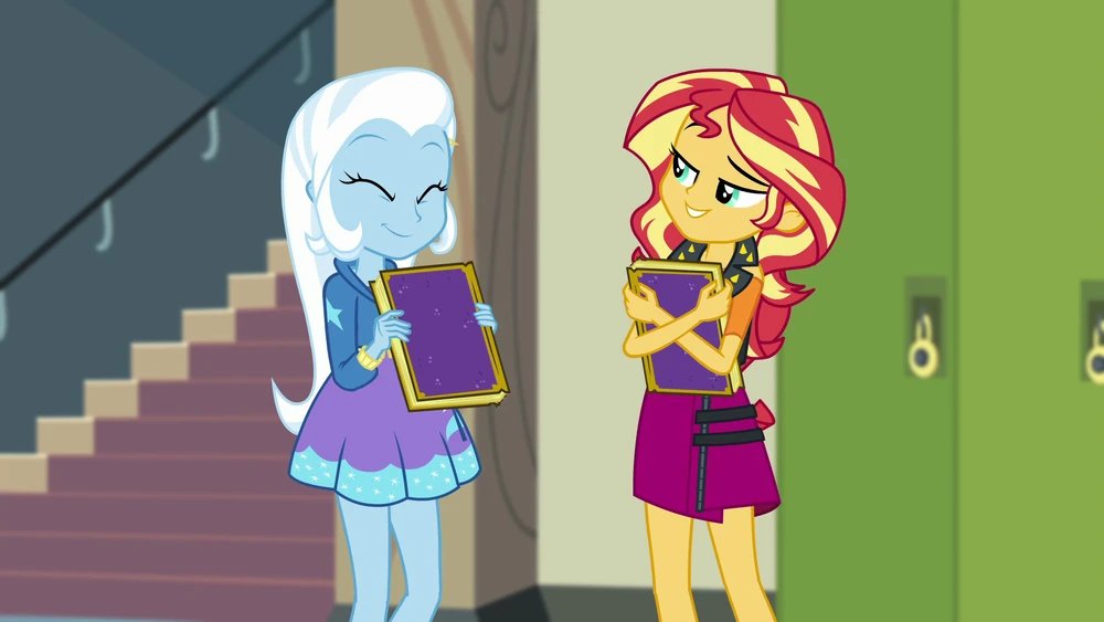 Trijosh1's tweet photo. I still pair her with Starlight, but Trixie and Sunset? They seem to have good chemistry. And I hope I get to see more.
#EquestriaGirlsForgottenFriendship #ForgottenFriendship #SunsetShimmer #TrixieLulamoon https://t.co/5ribQIpA87