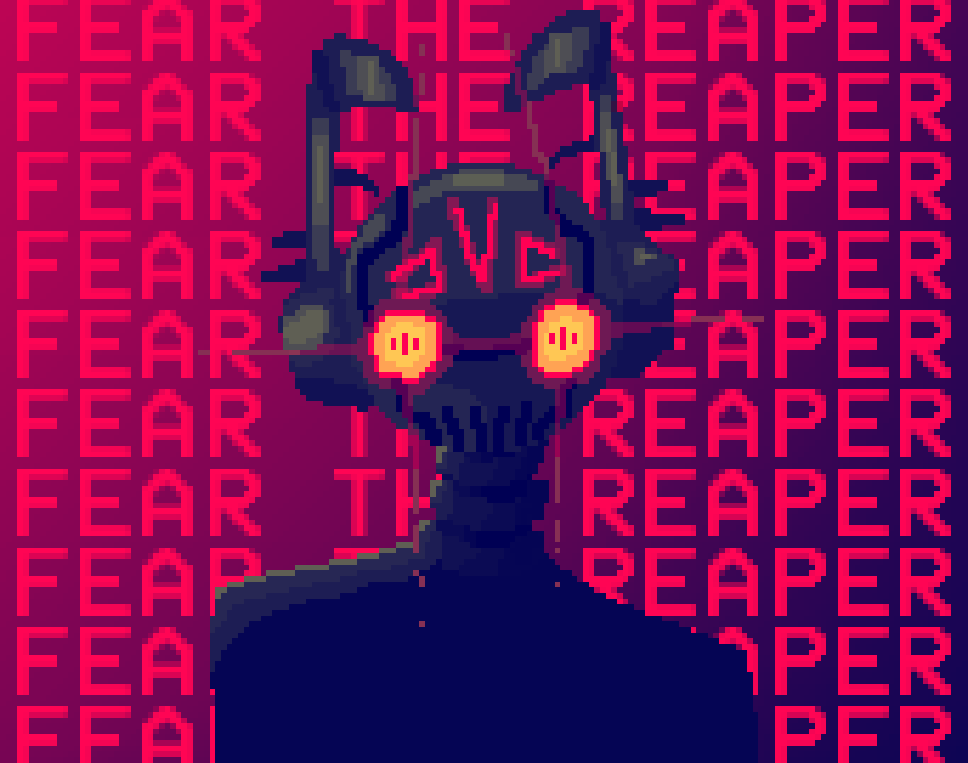 Cognitolizard's tweet image. FEAR THE REAPER

(Concept doodle for my first original iterator boy [If I make more they will all be named after songs]. He&apos;s a terrorist. :3)
#RainWorld #IteratorOC