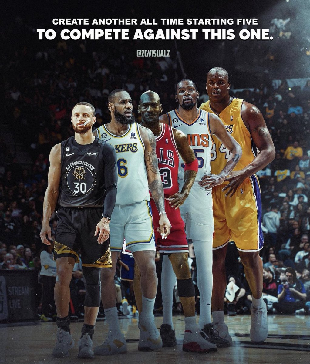 TheHoopCentral's tweet photo. Create an All-Time Starting 5 to compete against this one. 

(via @zgvisualz1) https://t.co/Ru07QZ3rrG