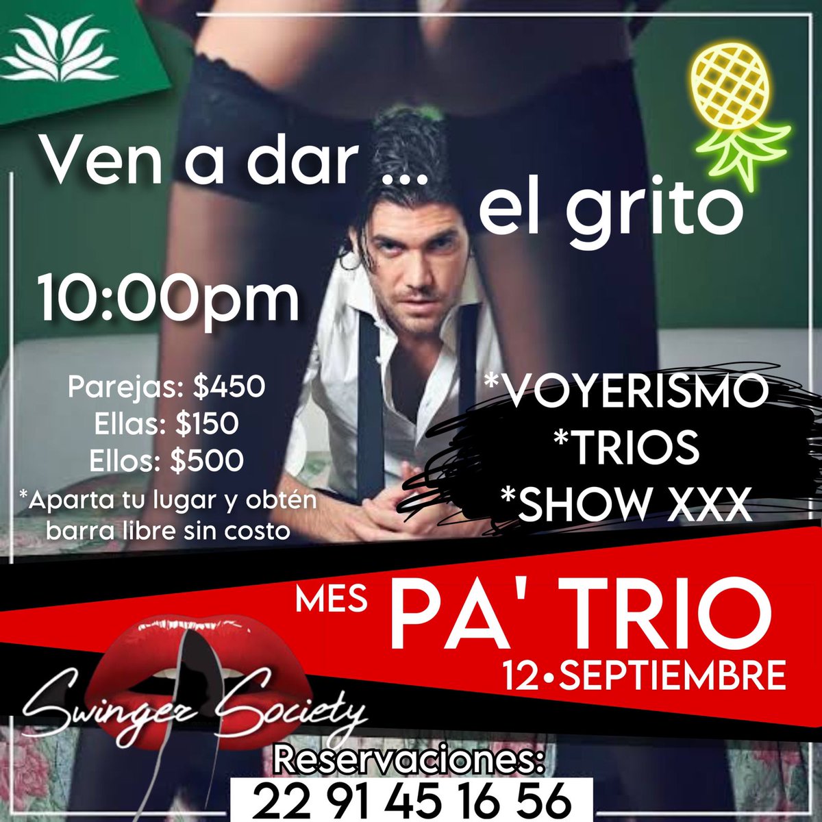 Ven a disfrutar de una noche llena de placer ... Cupo limitado