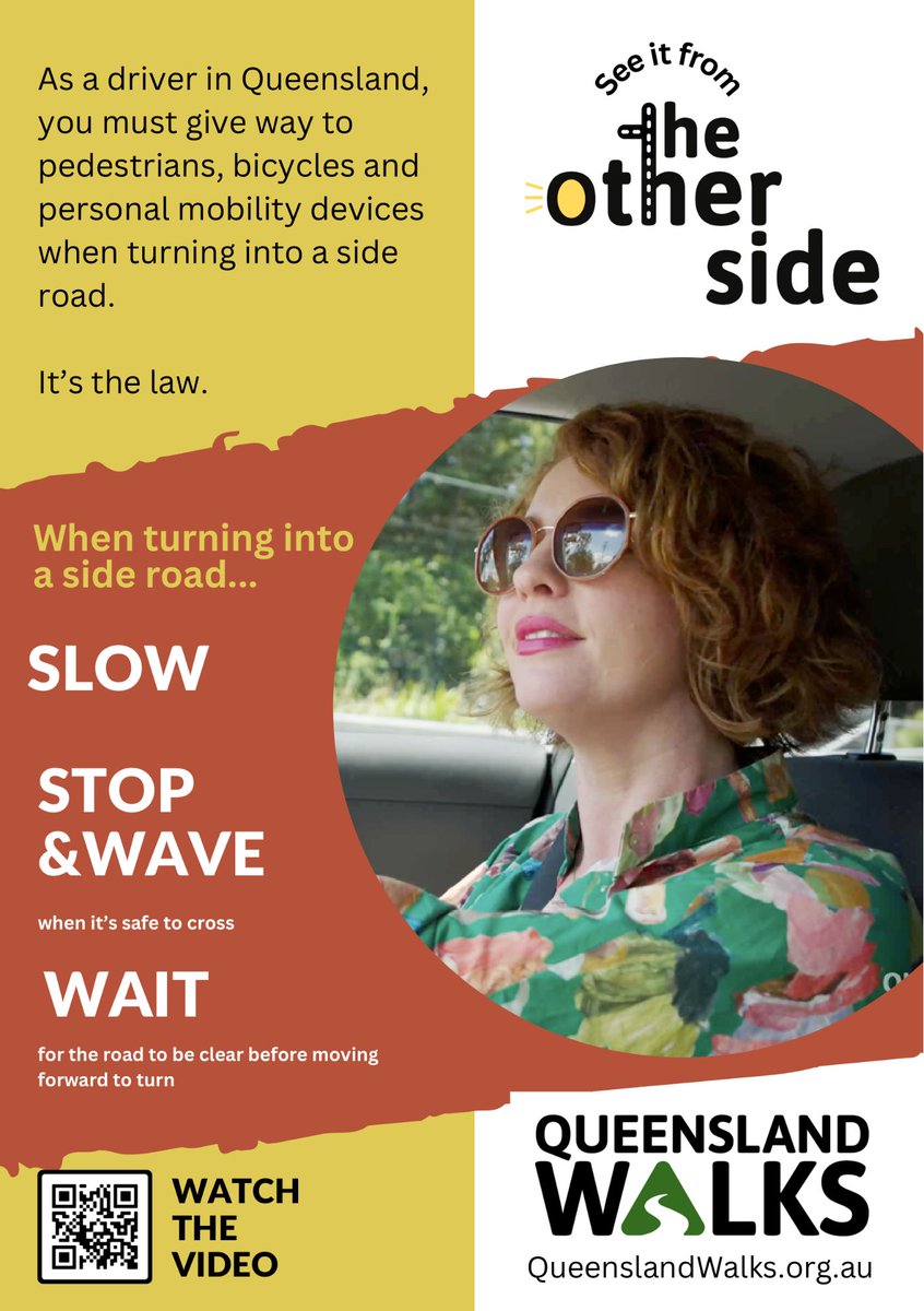 QueenslandWalks's tweet photo. See if from the other side! 🚸🚶🚙
Do you know the rules, as a driver turning into a side road? We've created resources targeted for the school community ready for QLD Road Safety Week.
Find out more: https://t.co/IxwDnaXkDW
#StreetSmartsQLD #QRSW #QLDWalksMonth #WeWalkQLD https://t.co/9Qs0N6C35Z