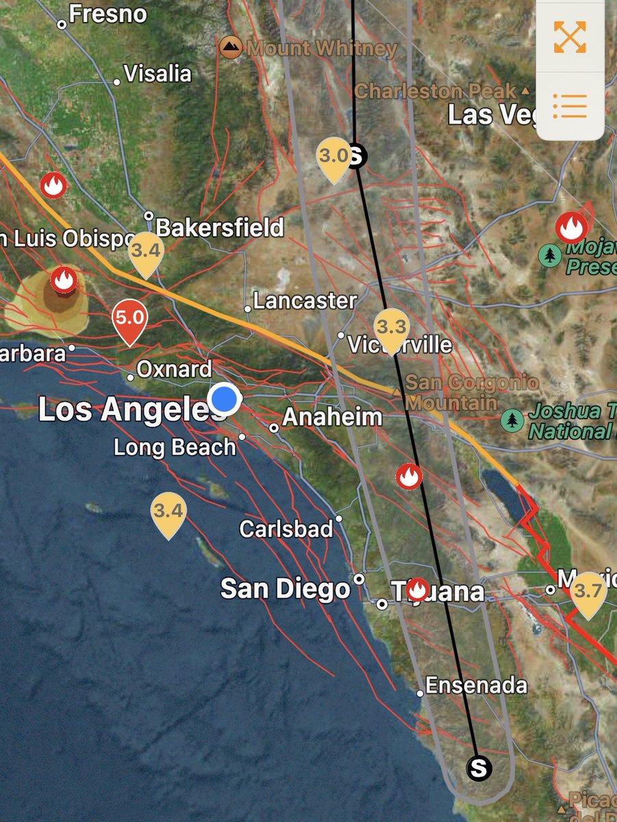 marcbaumann's tweet photo. When it rains, it pours:  A magnitude 5.1 earthquake with epicenter near Ojai rattles Southern California on the same day a tropical storm hit our region for the first time in decades. #hurriquake https://t.co/RWaD1SC6Ub