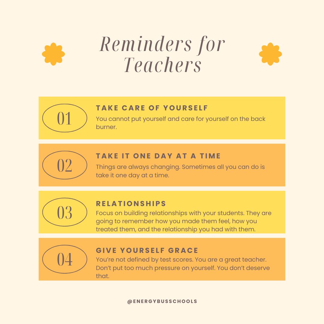 EnergyBusSchool's tweet photo. Some great reminders for this upcoming week! 😊🚌 #EnergyBusSchoolls https://t.co/Knmsuh0deC