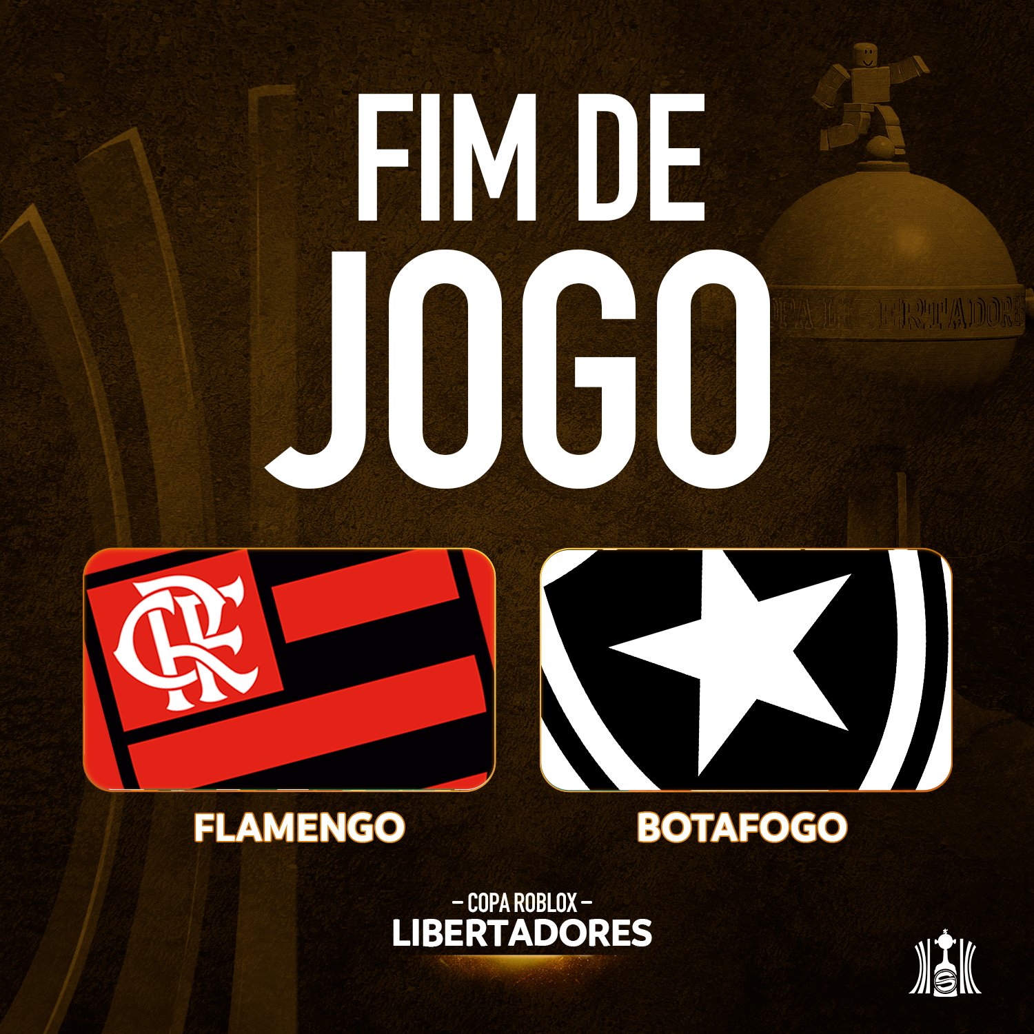 Copa Roblox 🏆 on X: O Botafogo fez o Flamengo de CHA CO TA