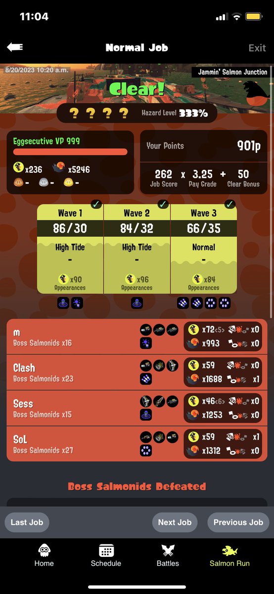 m_srnw's tweet photo. GGs everyone! Breaking my first 230s was very fun on a rotation like this. I also got my first ever 100+ wave and nightless 230. 🟡 🐟 https://t.co/XX0X1Qo2et