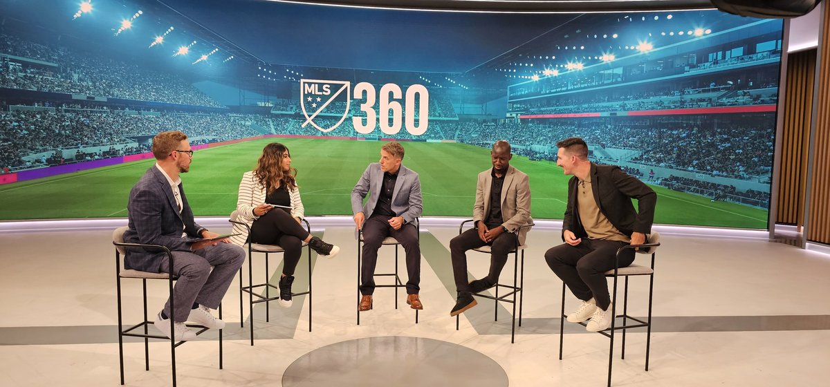 ...and we're back #MLS360Countdown #MLS360 | Still recognizing <a href="/Intermiamicfii/">Inter Miami CF II</a> &amp; the GOAT but it's also back to #MLS2023 | <a href="/liam_mchugh/">Liam McHugh</a> <a href="/ChristinaUnkel/">Christina Unkel</a> <a href="/Fizzer181/">Fizzer18</a> <a href="/BWPNINENINE/">Brad Wright-Phillips</a> <a href="/SachaKljestan/">Sacha Kljestan</a>