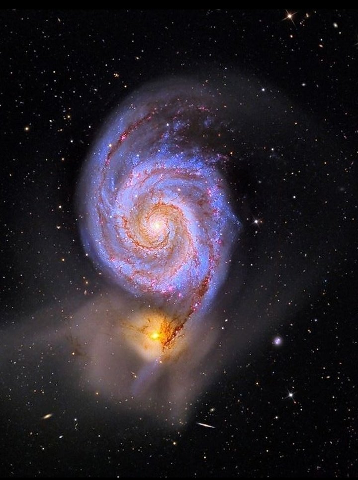 maiz_julio's tweet photo. M51 Whirlpool Galaxy in Canes Venatici constellation by Giuseppe Donaitello. https://t.co/a2Yh3RdXsy